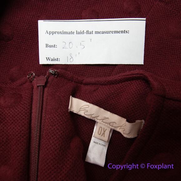Hutch Anthropologie Red Knit Polka Dot Dress,‎ size 0X - Picture 11 of 13